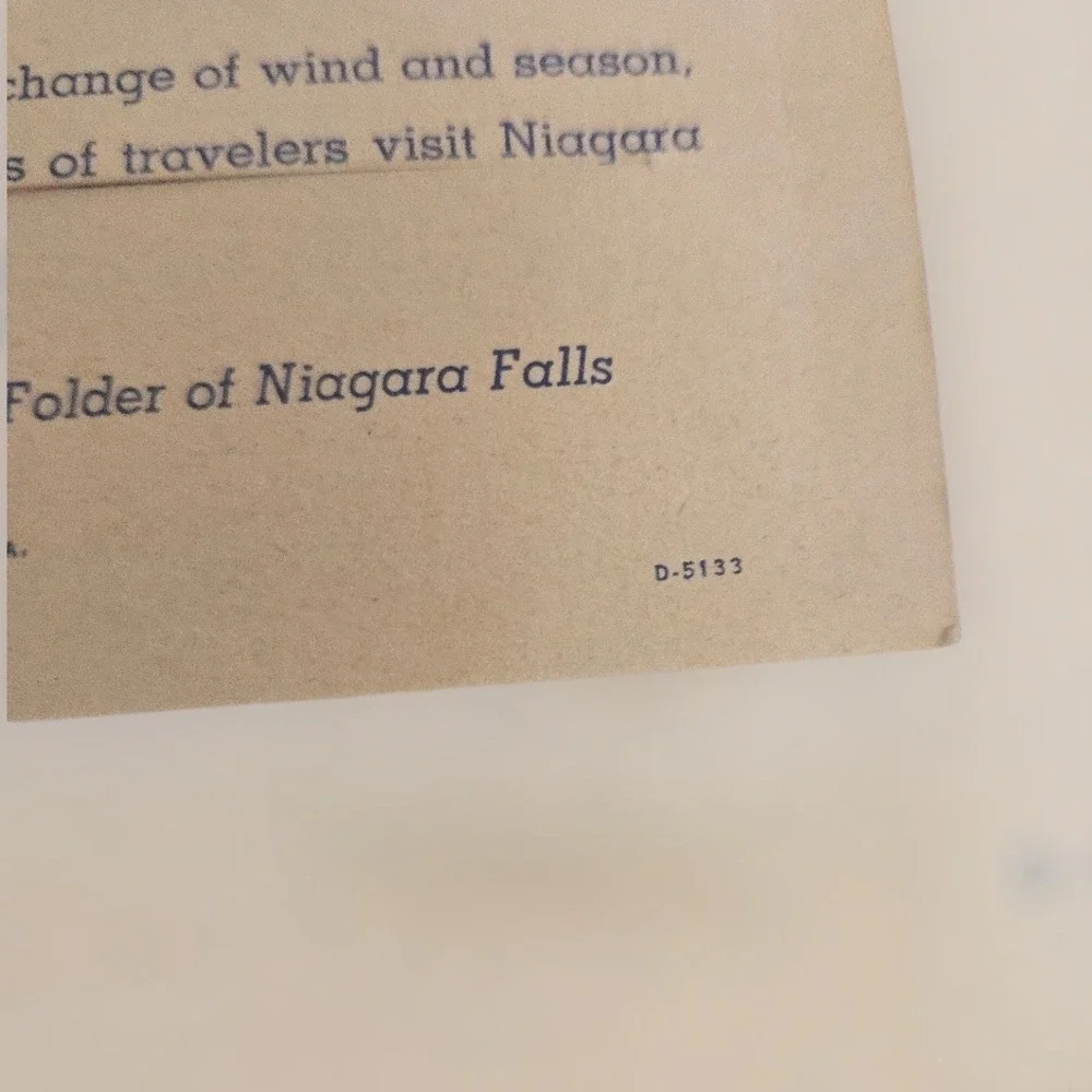 1938 Curt Teich Niagara Falls 20 Pk Linen Postcard Folder Chicago USA Depression